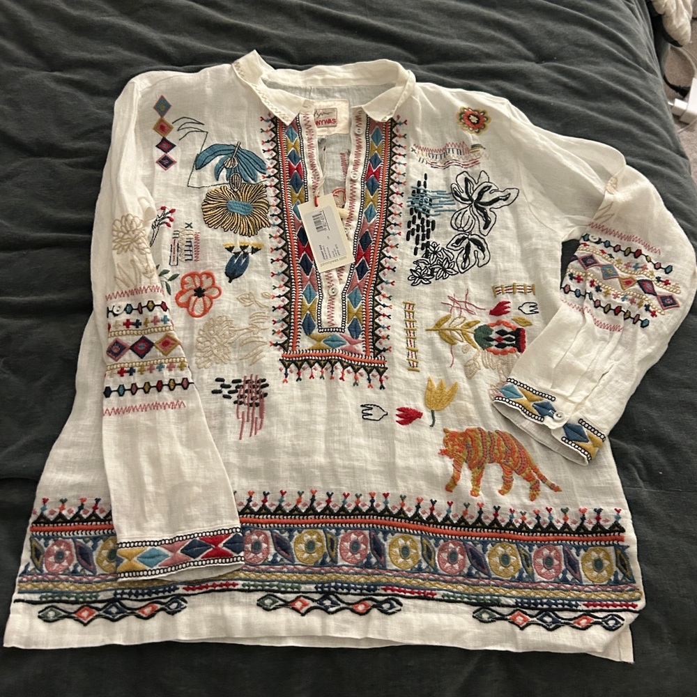 Johnny Was Simmie Blouse Embroidered XS - Picture 5 of 7